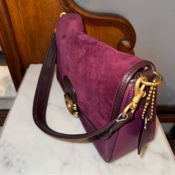 Coach Soft Tabby in Deep Berry - Picture 3 of 8